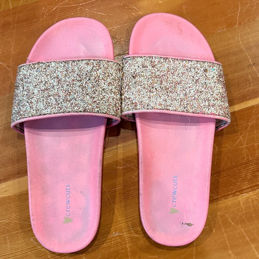 Crewcuts Sparkling Pink Slide Sandals